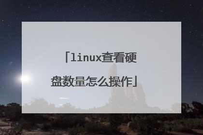 linux查看硬盘数量怎么操作