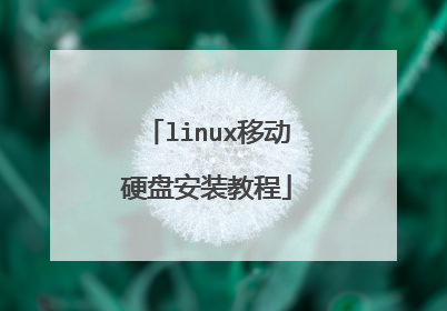 linux移动硬盘安装教程