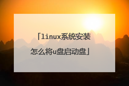 linux系统安装怎么将u盘启动盘