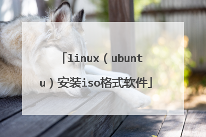 linux(ubuntu)安装iso格式软件