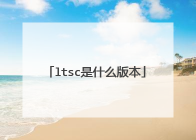 ltsc是什么版本