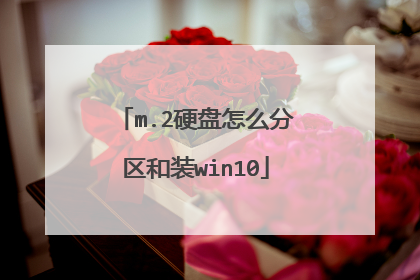 m.2硬盘怎么分区和装win10