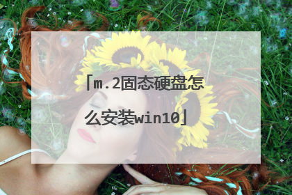 m.2固态硬盘怎么安装win10