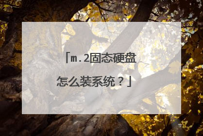 m.2固态硬盘怎么装系统?