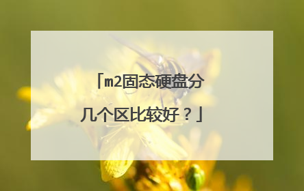 m2固态硬盘分几个区比较好?