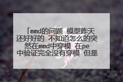 mmd的问题 模型昨天还好好的 不知道怎么的突然在mmd中穿模 在pe中验证完全没有穿模 但是在mmd中就要穿模