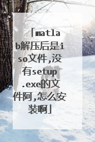 matlab解压后是iso文件,没有setup.exe的文件阿,怎么安装啊