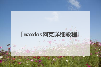 maxdos网克详细教程