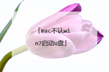 mac不认win7启动u盘