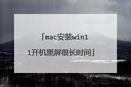 mac安装win11开机黑屏很长时间