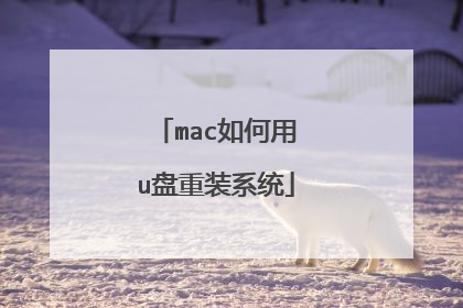 mac如何用u盘重装系统