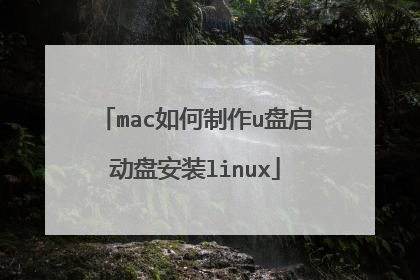 mac如何制作u盘启动盘安装linux