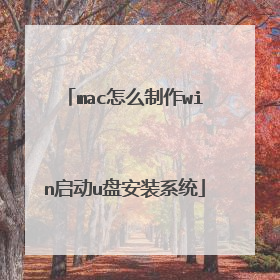 mac怎么制作win启动u盘安装系统