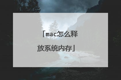 mac怎么释放系统内存
