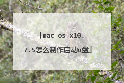 mac os x10.7.5怎么制作启动u盘