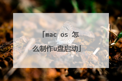 mac os 怎么制作u盘启动