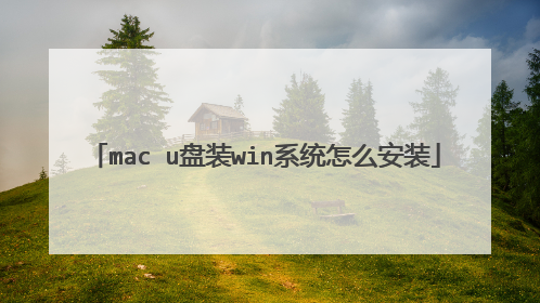mac u盘装win系统怎么安装