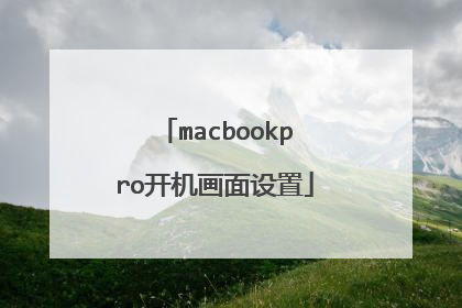 macbookpro开机画面设置