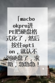 macbookpro进PE把硬盘格式化了,然后按住option,就认不到硬盘了,求助,急急急!