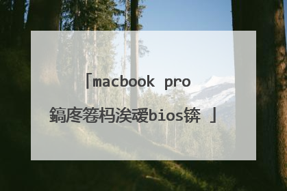 macbook pro 鎬庝箞杩涘叆bios锛�
