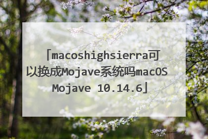 macoshighsierra可以换成Mojave系统吗macOS Mojave 10.14.6