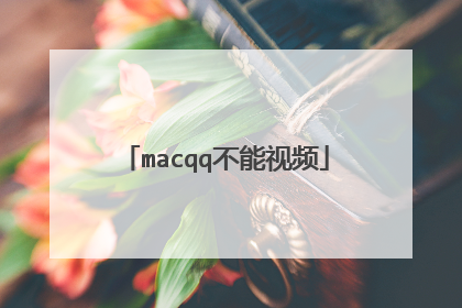 macqq不能视频