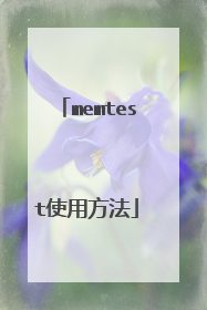 memtest使用方法