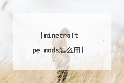 minecraft pe mods怎么用