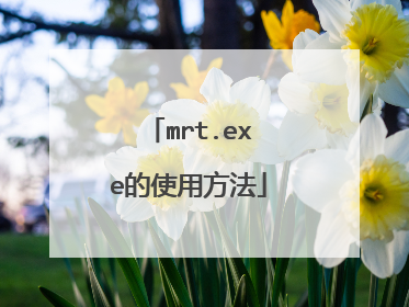 mrt.exe的使用方法