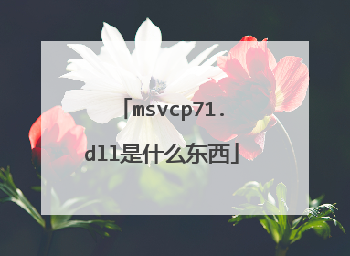 msvcp71.dll是什么东西