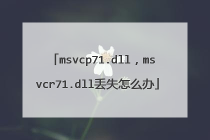 msvcp71.dll,msvcr71.dll丢失怎么办