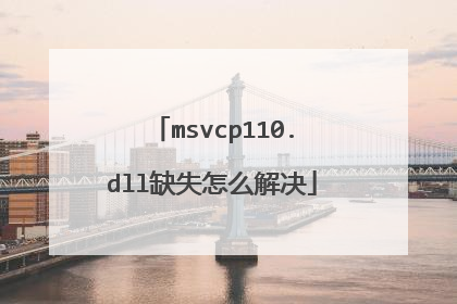 msvcp110.dll缺失怎么解决