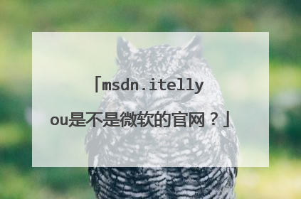 msdn.itellyou是不是微软的官网?