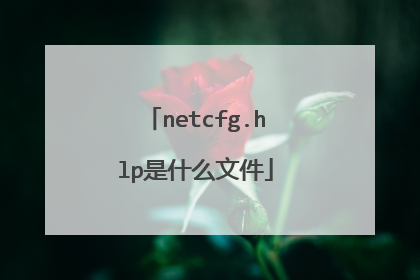 netcfg.hlp是什么文件