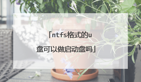 ntfs格式的u盘可以做启动盘吗
