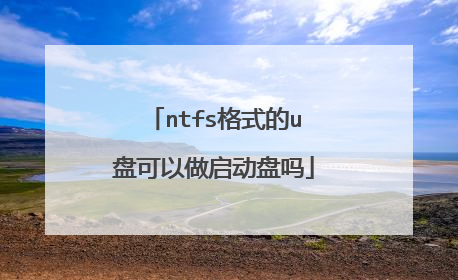 ntfs格式的u盘可以做启动盘吗