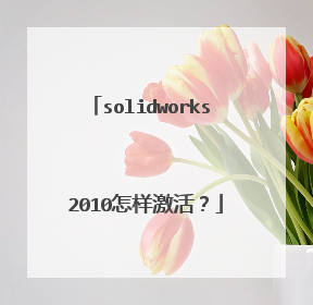 solidworks 2010怎样激活?