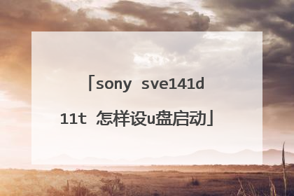 sony sve141d11t 怎样设u盘启动