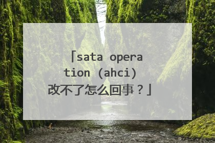 sata operation (ahci)改不了怎么回事?