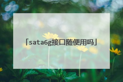 sata6g接口随便用吗