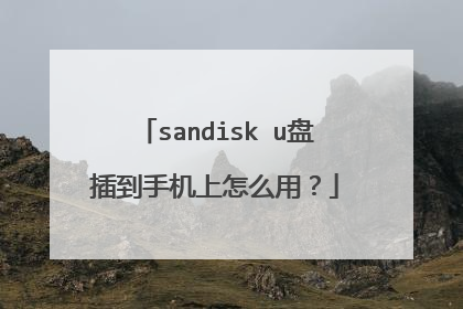 sandisk u盘插到手机上怎么用?
