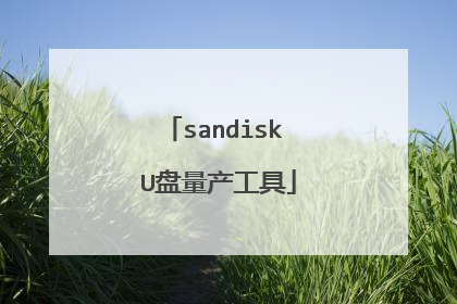 sandisk U盘量产工具