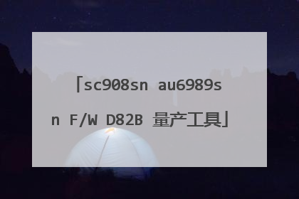 sc908sn au6989sn F/W D82B 量产工具
