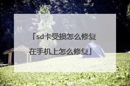 sd卡受损怎么修复在手机上怎么修复