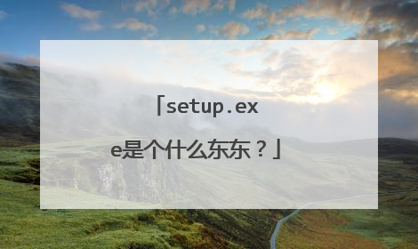 setup.exe是个什么东东？