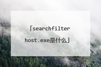 searchfilterhost.exe是什么