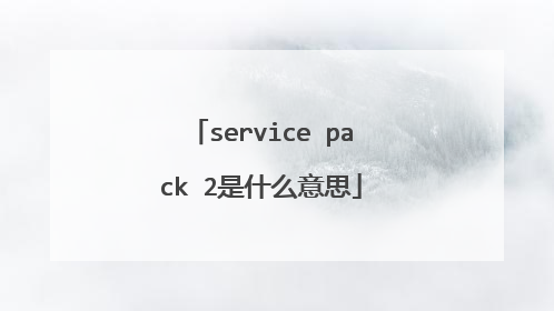 service pack 2是什么意思