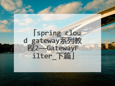 spring cloud gateway系列教程2——GatewayFilter_下篇