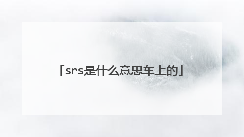 srs是什么意思车上的