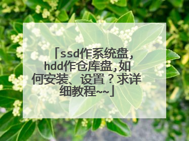ssd作系统盘,hdd作仓库盘,如何安装、设置？求详细教程~~
